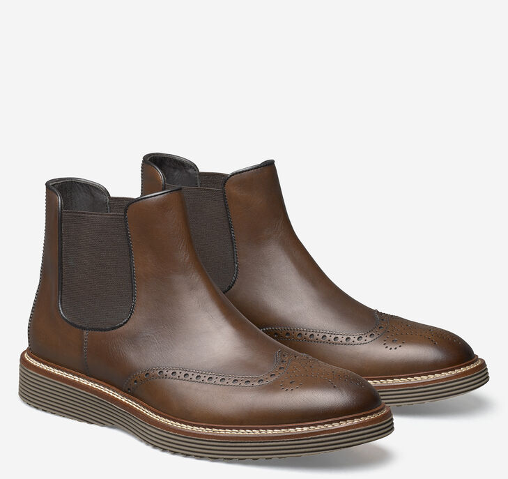 Johnston & Murphy Casteel Chelsea Wingtip Chelsea Stövlar Herr - MörkBruna Stövlar [FV3120758]